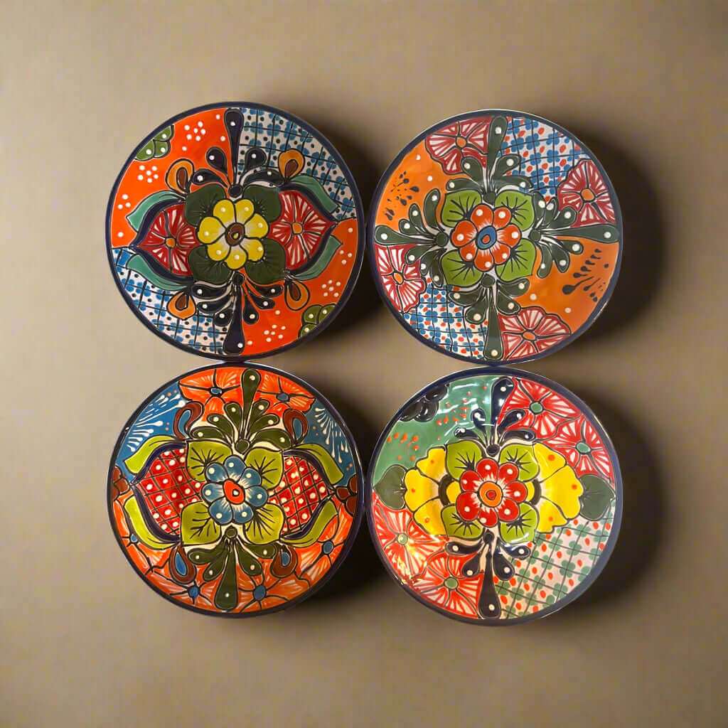 8" Talavera Dinner Plate | Hand-Painted Mexican Folk Art Dish