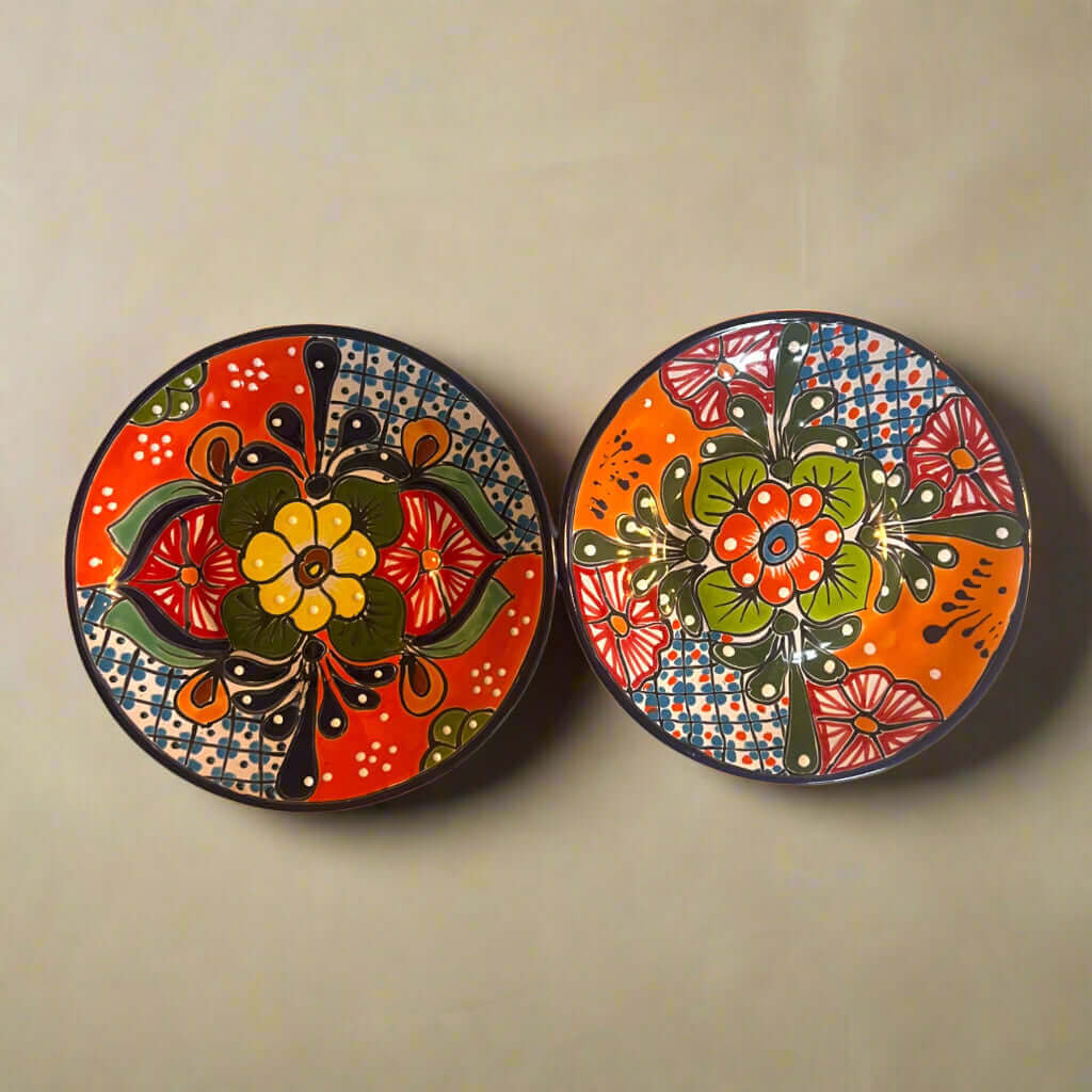 8" Talavera Dinner Plate | Hand-Painted Mexican Folk Art Dish