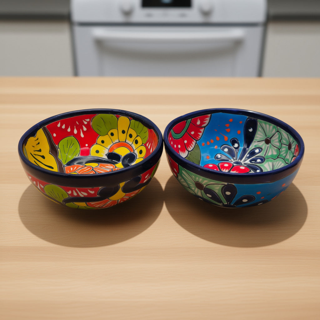 5" Colorful Talavera Bowl | Handmade Mexican Folk Dish